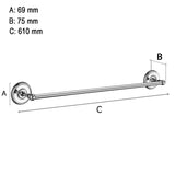 Håndklestang Smedbo Villa Krom Polert 60 cm