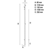 Henger Vertikal Smedbo Outline Rustfritt Polert