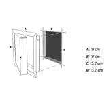 Inspeksjonsluke Push Black 15