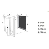 Inspeksjonsluke Push Black 200x200 mm