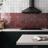 Prøvebit Veggflis Creativa Burgundy Blank 13,2x13,2