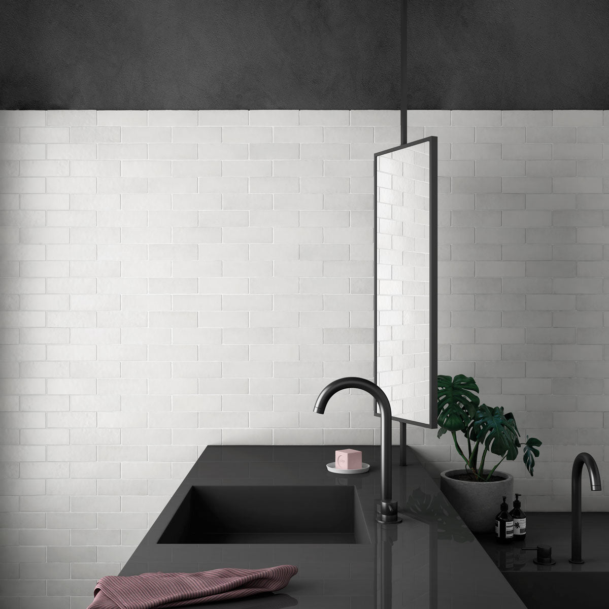Prøve Gulvflis Magma White Matt 6,5x20
