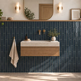 Prøve Gulvflis Materika Rett Blue Blank 5x25