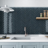 Veggflis Materika Rett Blue Blank 5x25