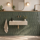 Prøve Gulvflis Materika Rett Green Blank 5x25