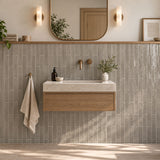 Prøve Gulvflis Materika Rett Grey Blank 5x25