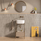Prøve Gulvflis Materika Rund Grey Blank 5x25