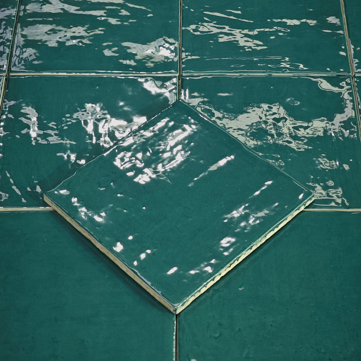 Veggflis New Country Turquoise Blank 15x15  