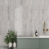 Prøve Gulvflis Vertikale Dim Gray Blank 5x40