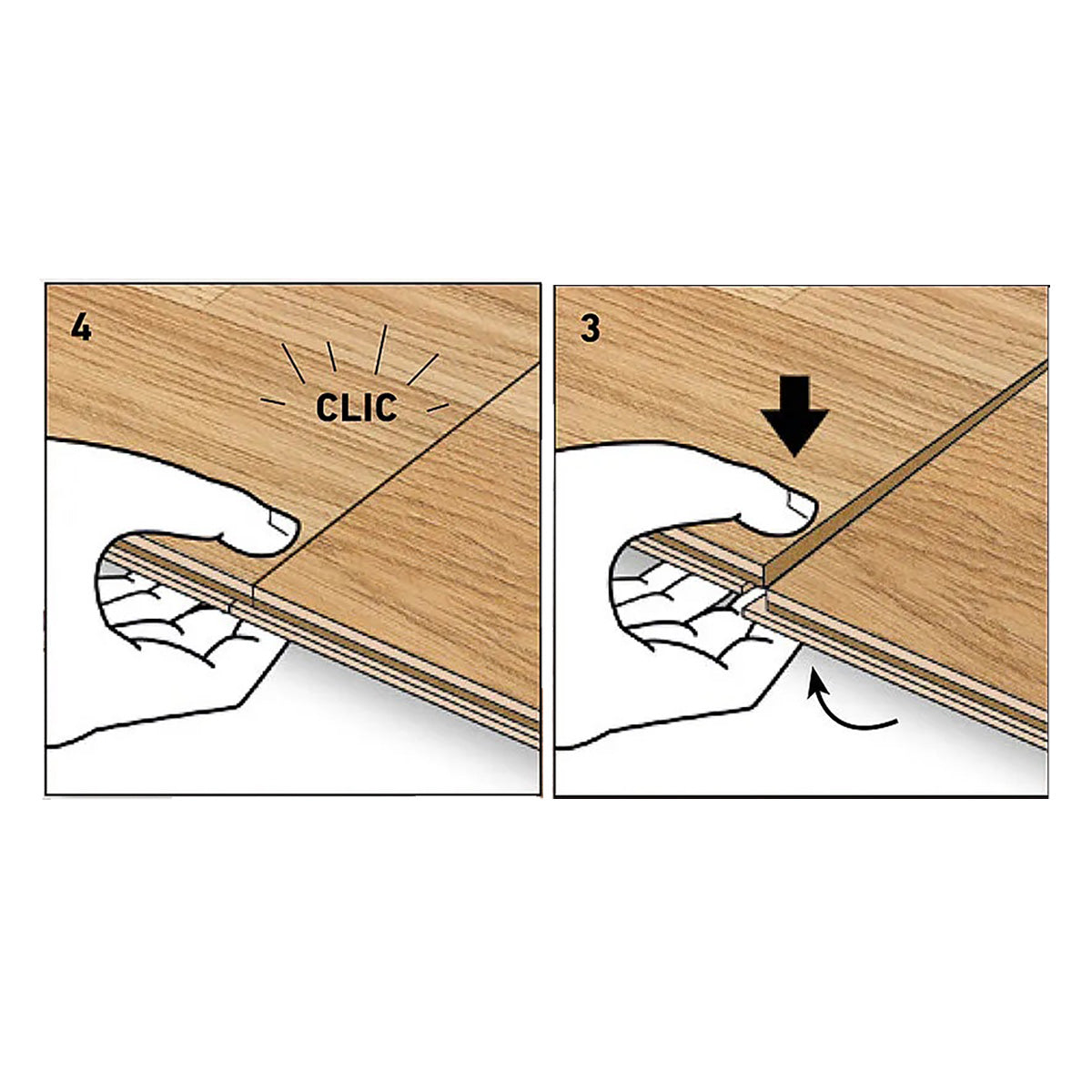 Laminatgulv Oak Camel 8 mm, 1-stav