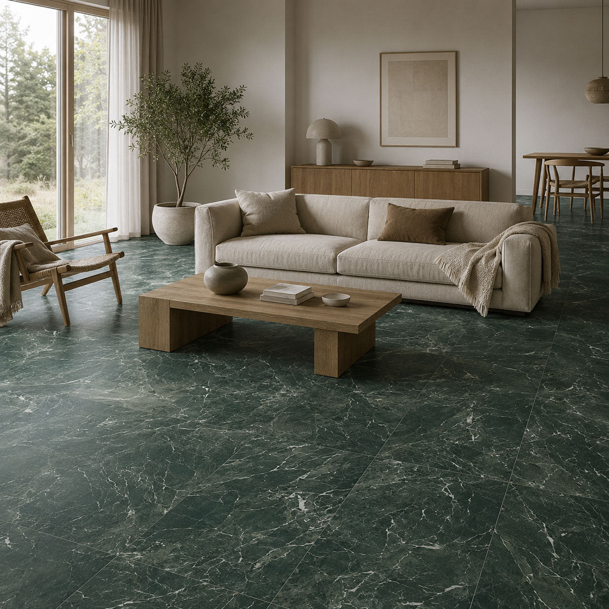 Gulvflis Alpi Verde Marmor Matt 60x120