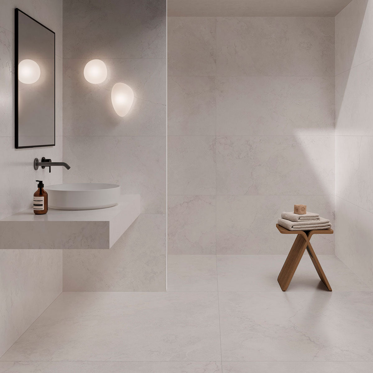 Gulvflis Bellagio Bone Matt 90x90