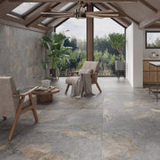 Gulvflis Nebula Silver Matt 120x120