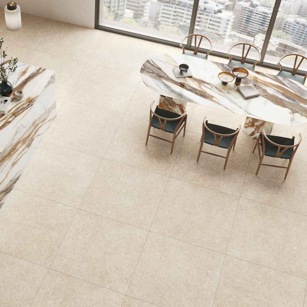 Gulvflis Oikos Beige Matt 60x60