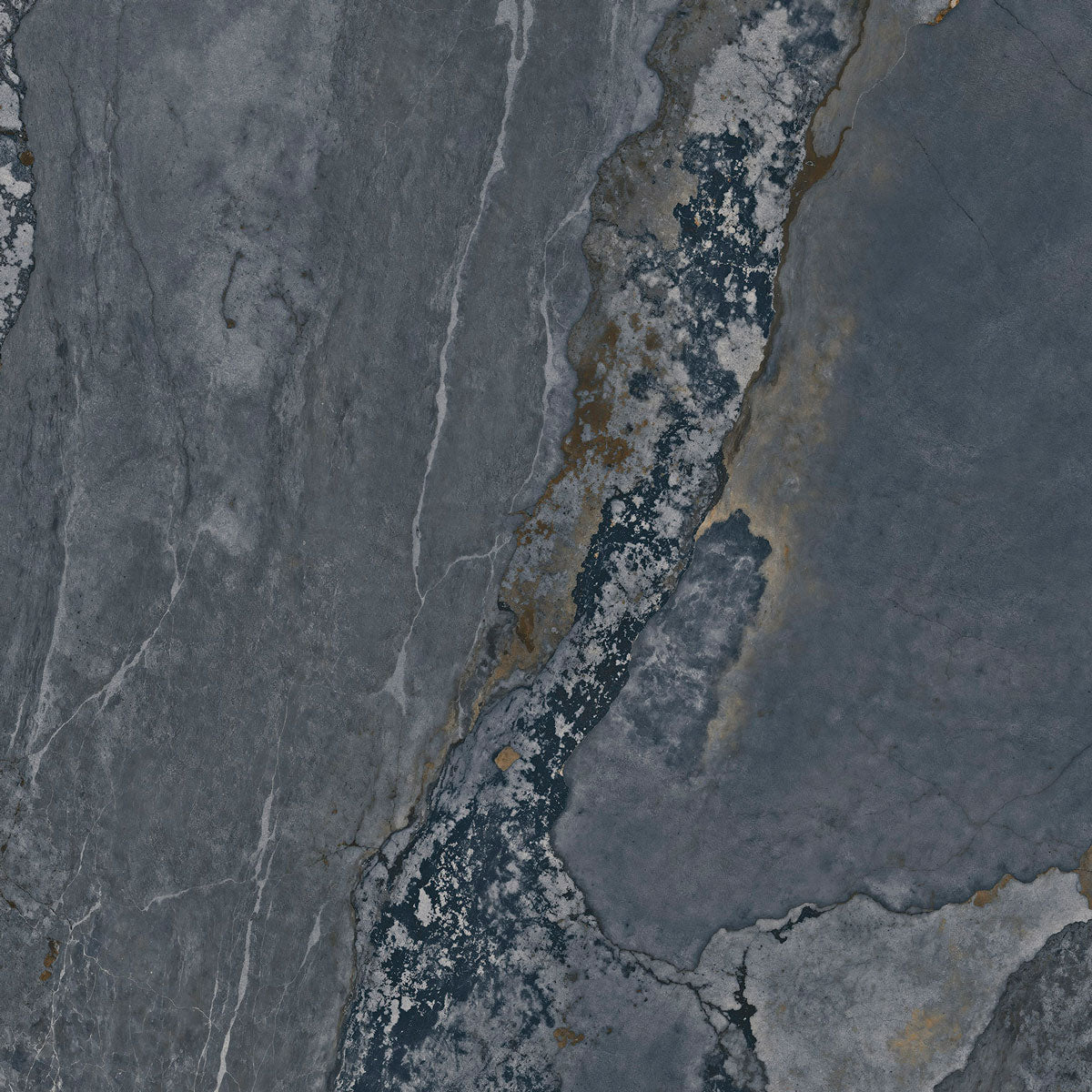 Gulvflis Planet Blue Metal Shine 90x90