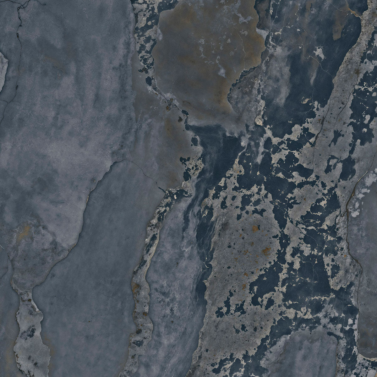 Gulvflis Planet Blue Metal Soft 90x90