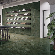Gulvflis Planet Green Metal Shine 90x90