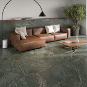 Gulvflis Planet Green Metal Soft 90x90