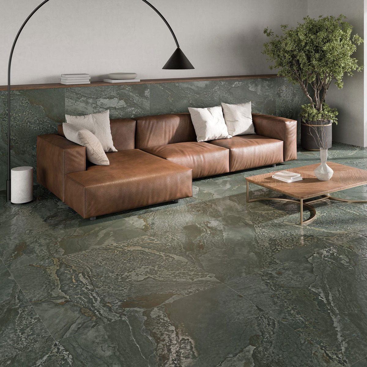 Prøve Klinker Planet Green Metal Soft 90x90