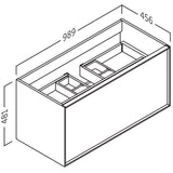 Servantskap 100 cm Tenfors Rosendal Hvit Matt