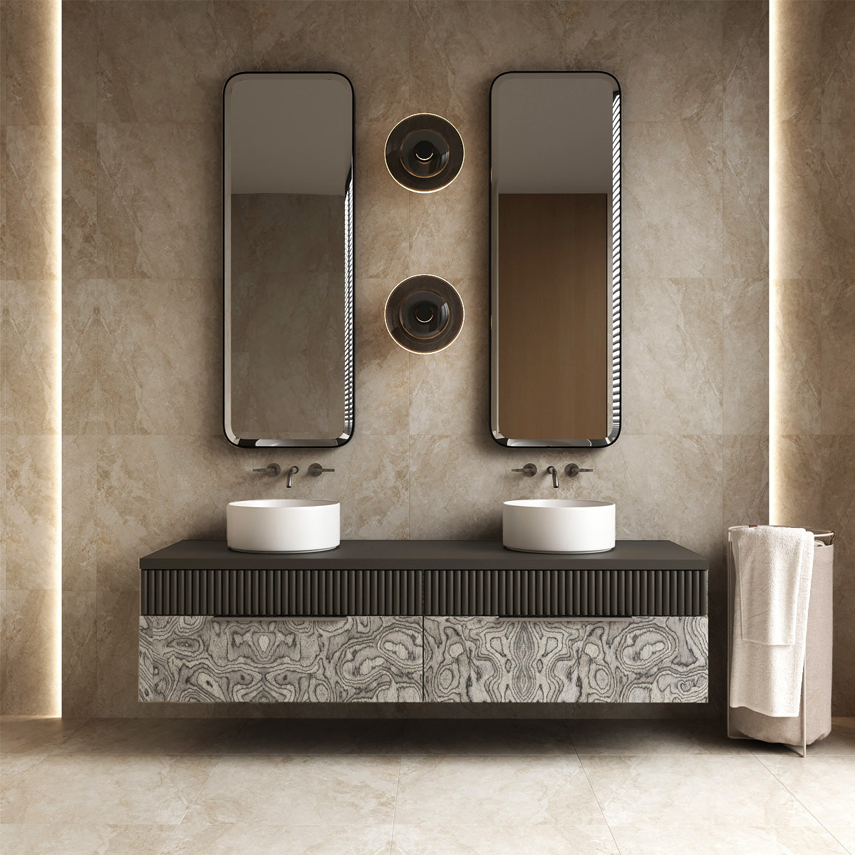 Gulvflis Marais Beige Marmor Matt 60x60