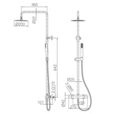 Takdusjsett Monza Krom Ø200 mm