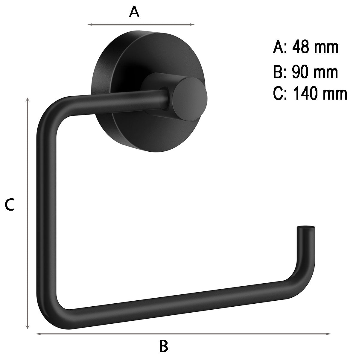 Toalettpapirholder Smedbo Home Svart Matt