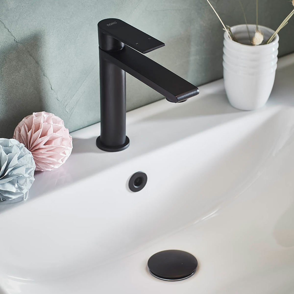 Håndvaskbatteri Noro Neo Lav Svart