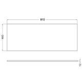 Benkplate Solid Surface Tenfors 80x45 cm Svart Matt