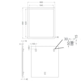 Baderomsspeil 60x68 cm Tenfors Allmoge Antrasitt