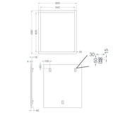 Baderomsspeil 60x68 cm Tenfors Allmoge Hvit matt