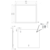 Baderomsspeil 80x68 cm Tenfors Allmoge Antrasitt