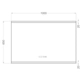 Dugfri LED-baderomsspeil med Bluetooth 100x65 cm Tenfors Spoty
