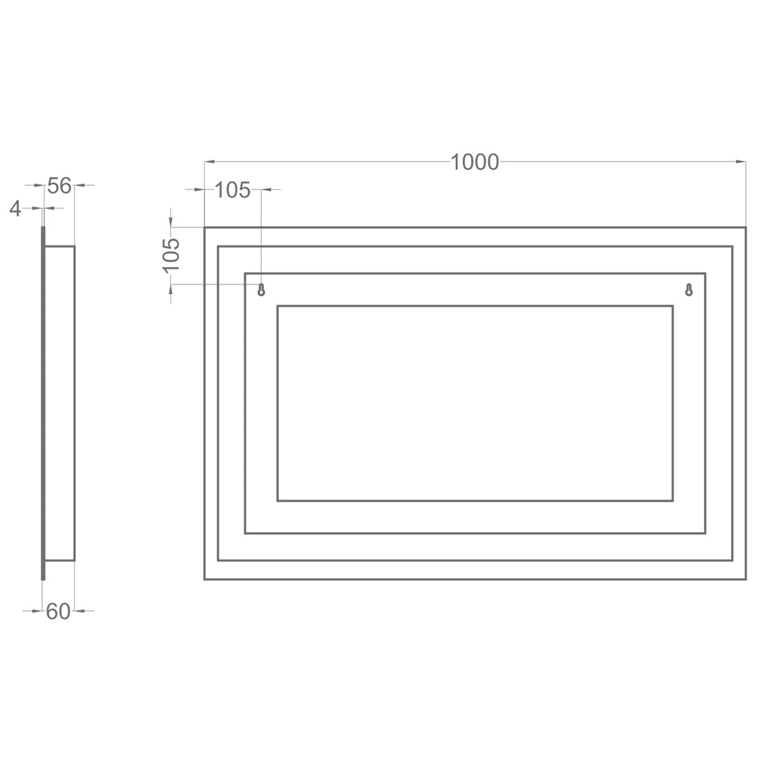 Dugfri LED-baderomsspeil med Bluetooth 100x65 cm Tenfors Spoty