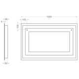 Dugfri LED-baderomsspeil med Bluetooth 100x65 cm Tenfors Spoty