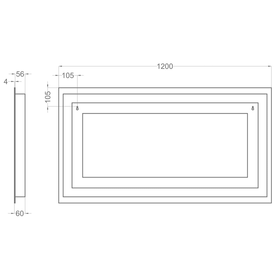 Dugfri LED-baderomsspeil med Bluetooth 120x65 cm Tenfors Spoty