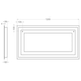 Dugfri LED-baderomsspeil med Bluetooth 120x65 cm Tenfors Spoty