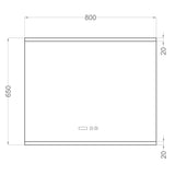 Dugfri LED-baderomsspeil med Bluetooth 80x65 cm Tenfors Spoty