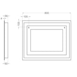 Dugfri LED-baderomsspeil med Bluetooth 80x65 cm Tenfors Spoty