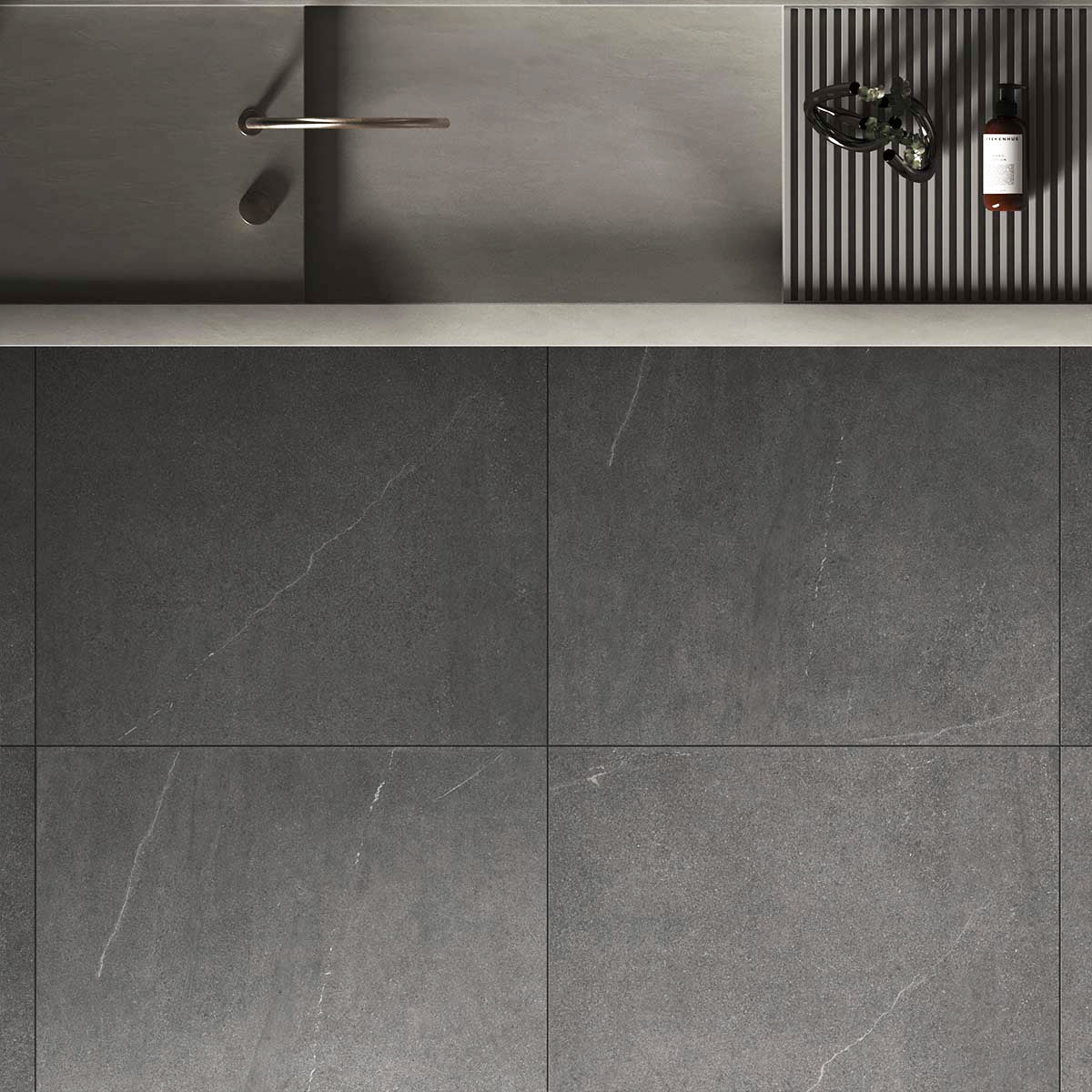 Gulvflis Bellevue Graphite Marmor Matt 60x60