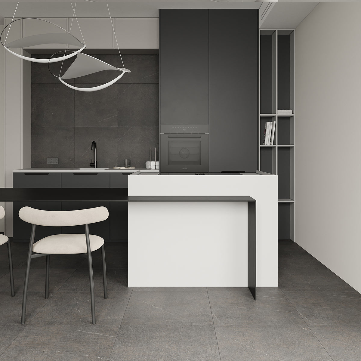 Gulvflis Bellevue Graphite Marmor Matt 60x60