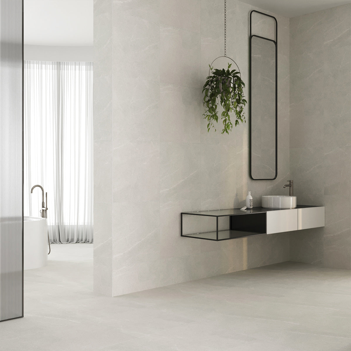 Gulvflis Bellevue White Marmor Matt 60x60