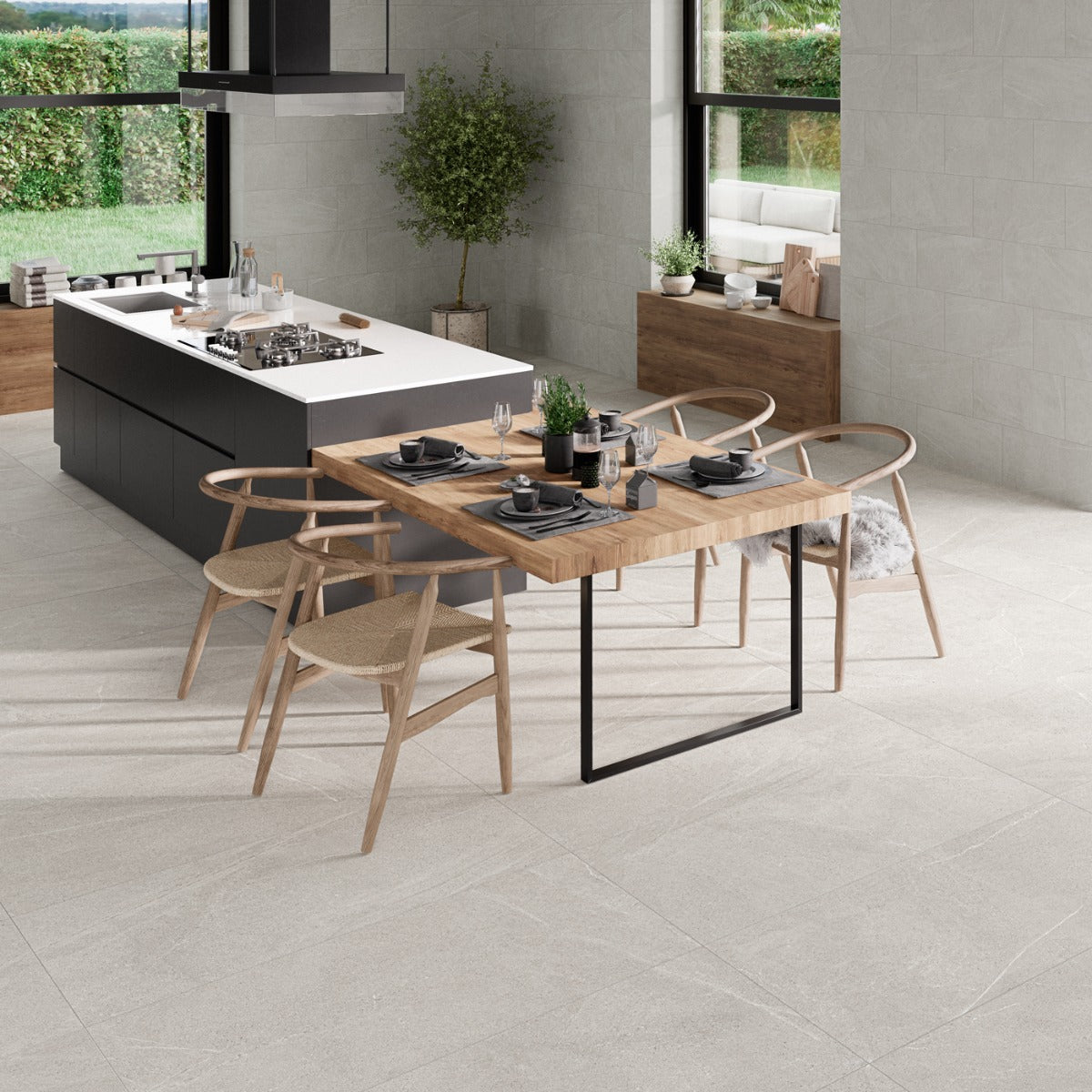 Gulvflis Bellevue White Marmor Matt 60x120