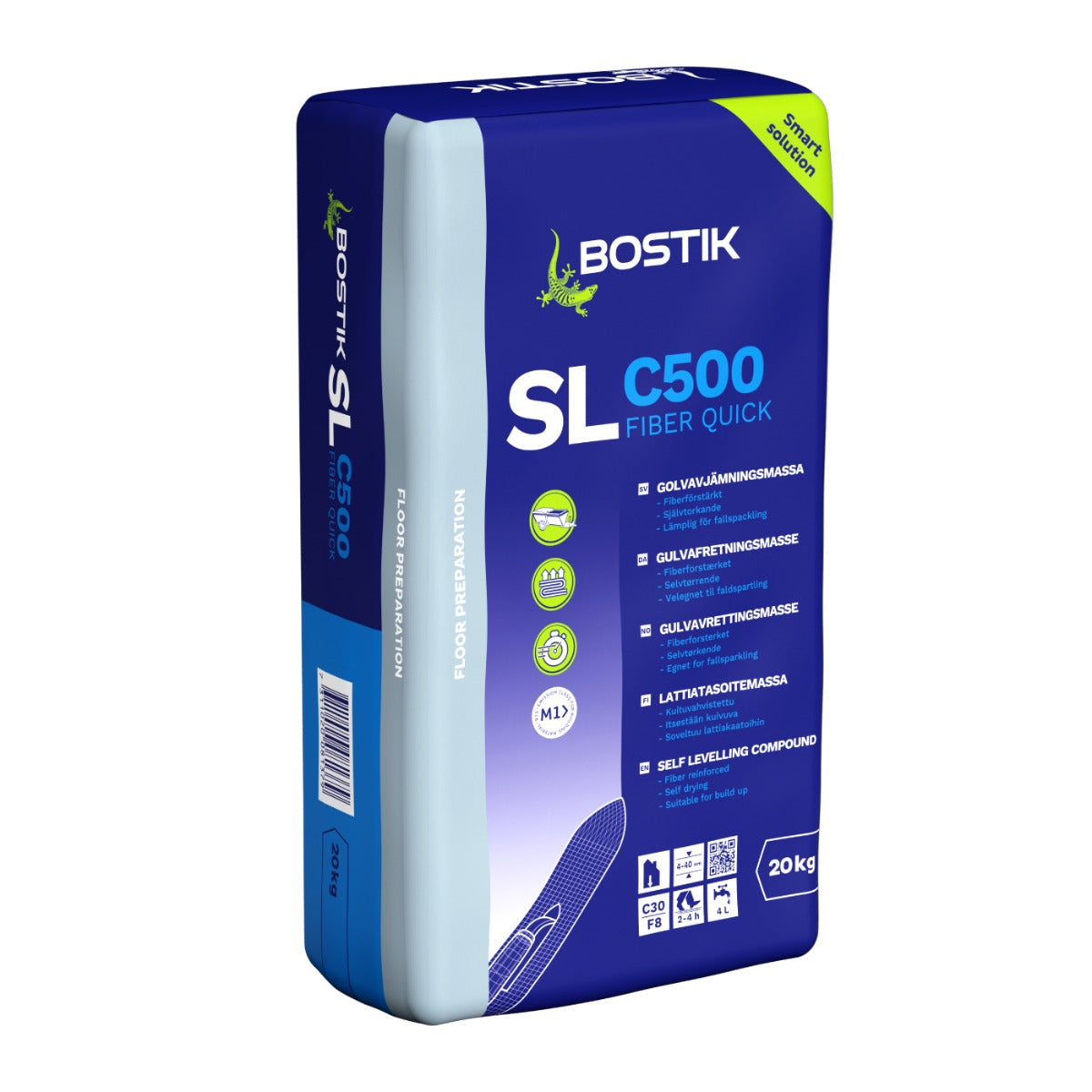 Avrettingsmasse Bostik SL C500 Fiber Quick 20kg