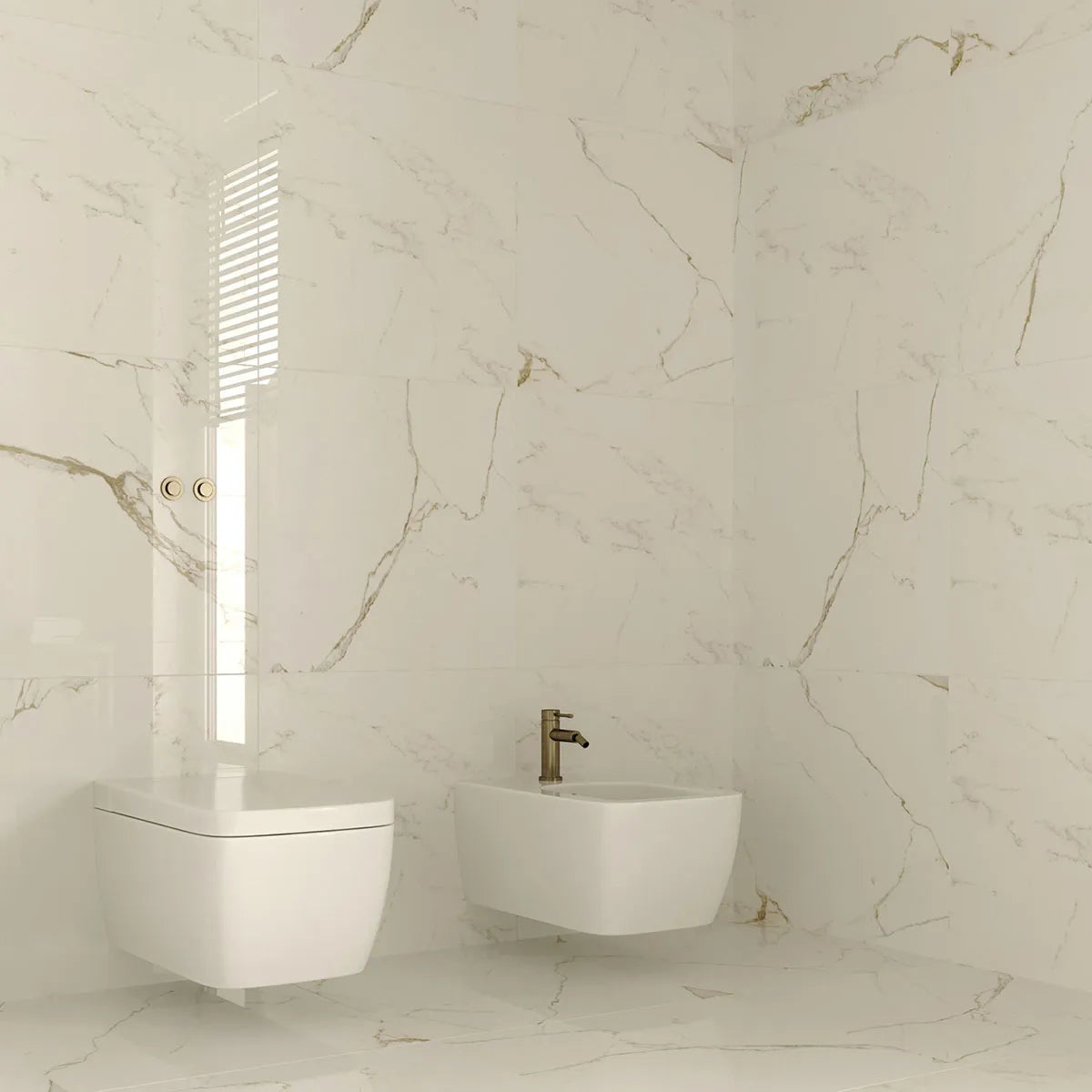 Gulvflis Carrara Gold Marmor Blank 60x60