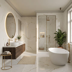 Gulvflis Carrara Gold Marmor Blank 60x60