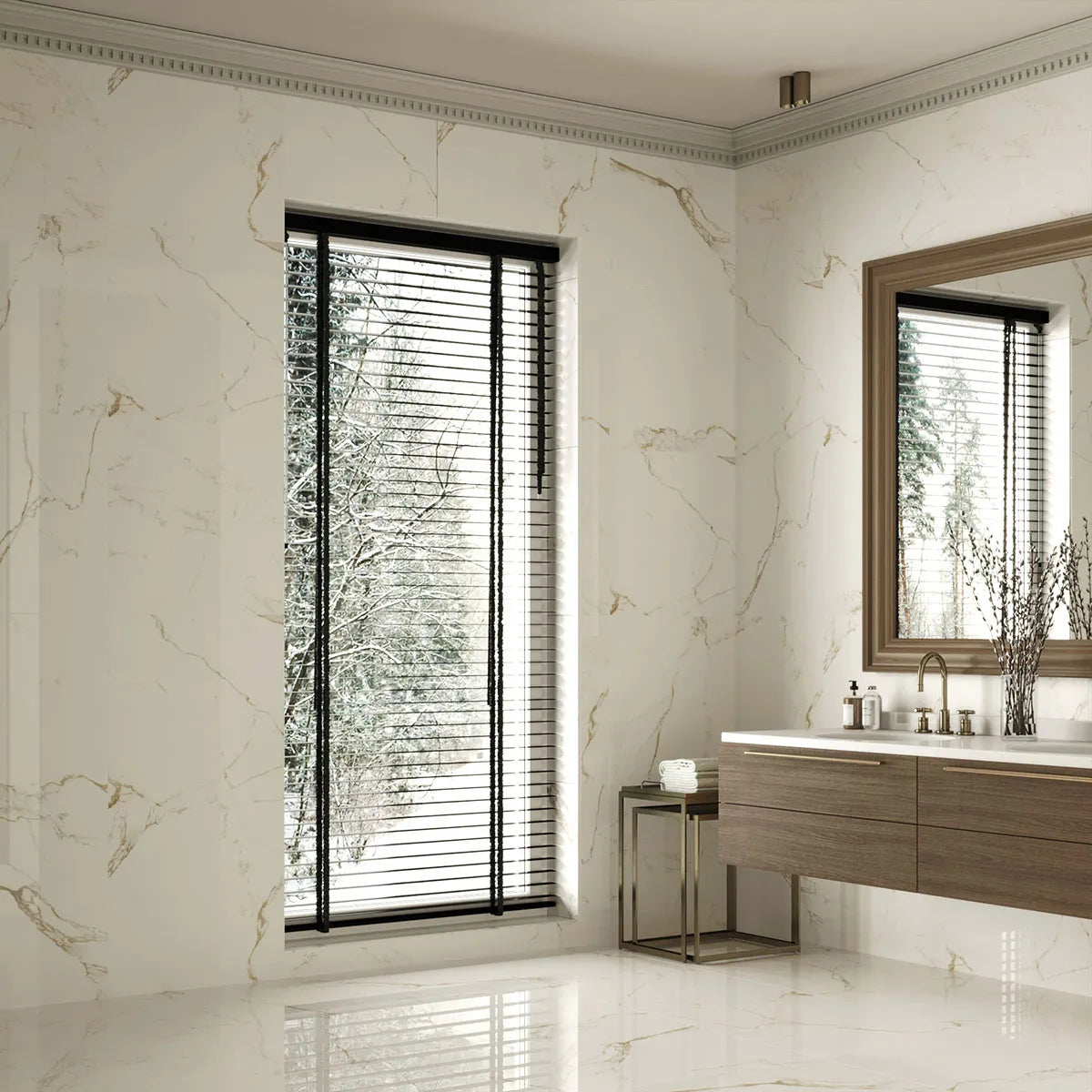Gulvflis Carrara Gold Marmor Blank 60x60