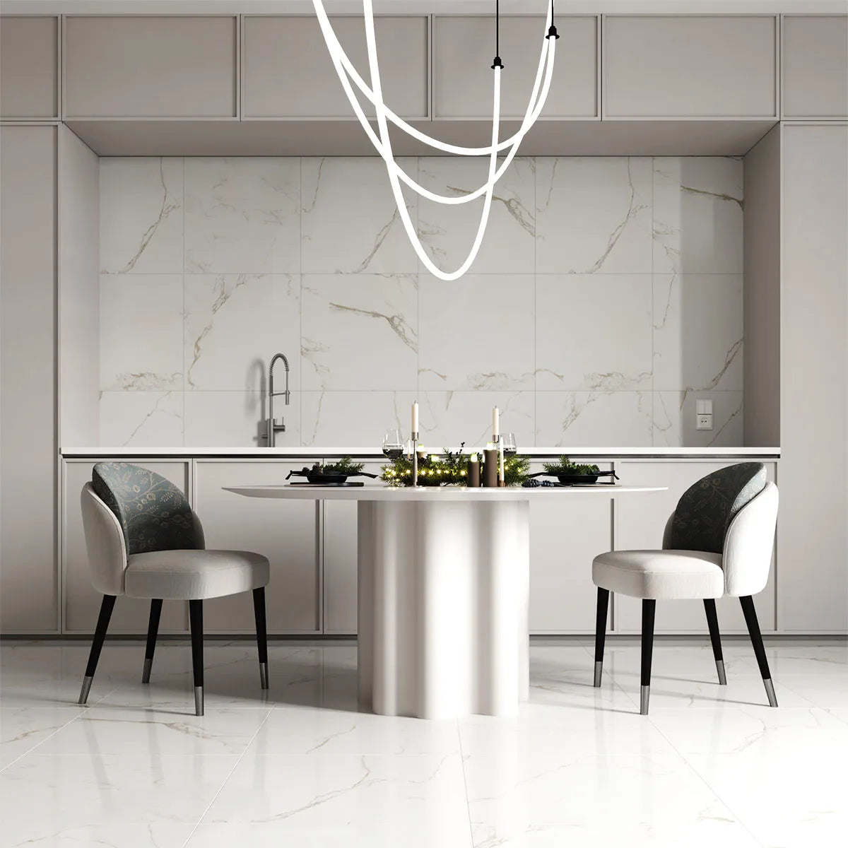 Gulvflis Carrara Gold Marmor Blank 60x60