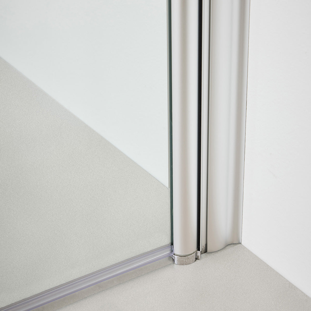 Dusjhjørne Tenfors Viskan 80x80 Klart glass Aluminiumprofil