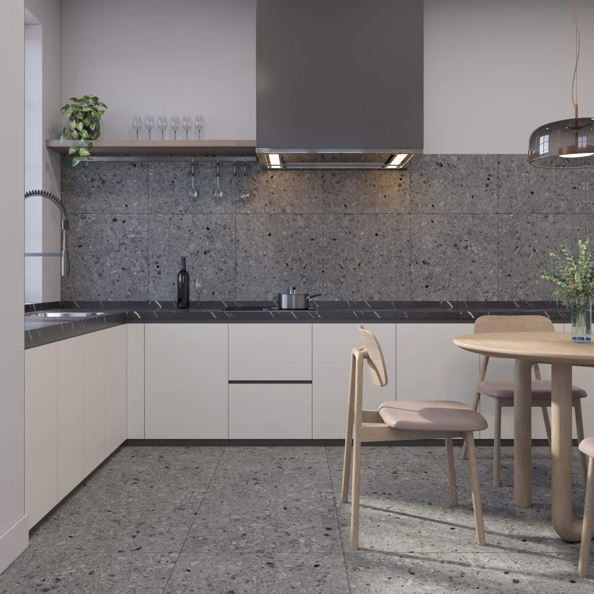 Gulvflis Flodsten Smoke 120x120